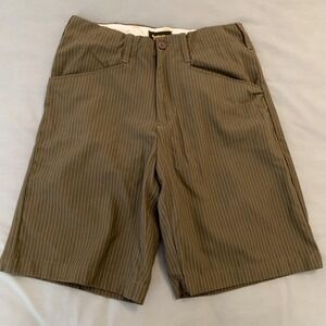 Ezekiel Shorts Mens 30 Brown Pinstripe‎ Chino Black Label Edition Pockets Casual